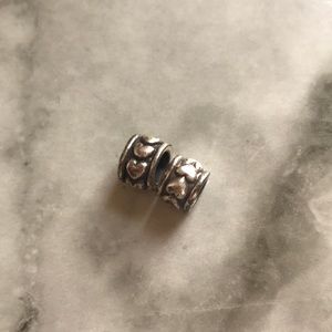 Set of 2 Brighton Heart Spacer Charm Beads